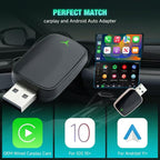 2-in-1 Wireless CarPlay & Android Auto Adapter for Factory Wired Cars Adaptador Sem Fio Carplay Usb Apple Carplay