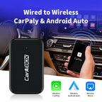 AutoMMI 2-in-1 Wireless CarPlay & Android Auto Adapter | Smart AI Box, Compatible with OEM Wired CarPlay Vehicles, Bluetooth Auto Connect