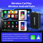 AutoMMI 2-in-1 Wireless CarPlay & Android Auto Adapter | Smart AI Box, Compatible with OEM Wired CarPlay Vehicles, Bluetooth Auto Connect