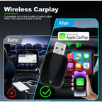 2-in-1 Wireless CarPlay & Android Auto Adapter for Factory Wired Cars Adaptador Sem Fio Carplay Usb Apple Carplay