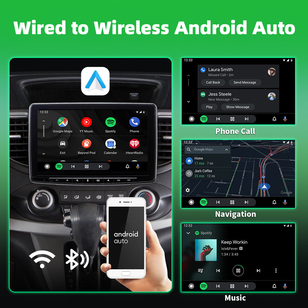 Autommi Factory Wholesale 2 in 1 CarPlay Android Auto Ai Box Carplay Wireless Car Ai Box Carplay Adapter Wireless Android Auto