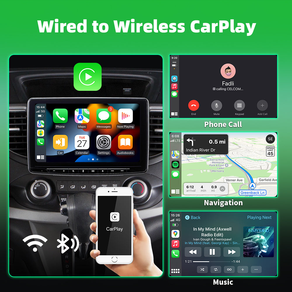 Autommi Factory Wholesale 2 in 1 CarPlay Android Auto Ai Box Carplay Wireless Car Ai Box Carplay Adapter Wireless Android Auto