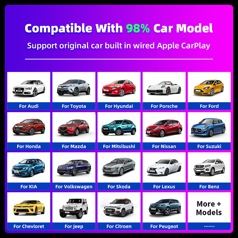 AutoMMI Wholesale Wireless CarPlay Adapter Light Vertical 2-in-1 USB Dongle with IOS and Android Auto CarPlay AI Box for Cars