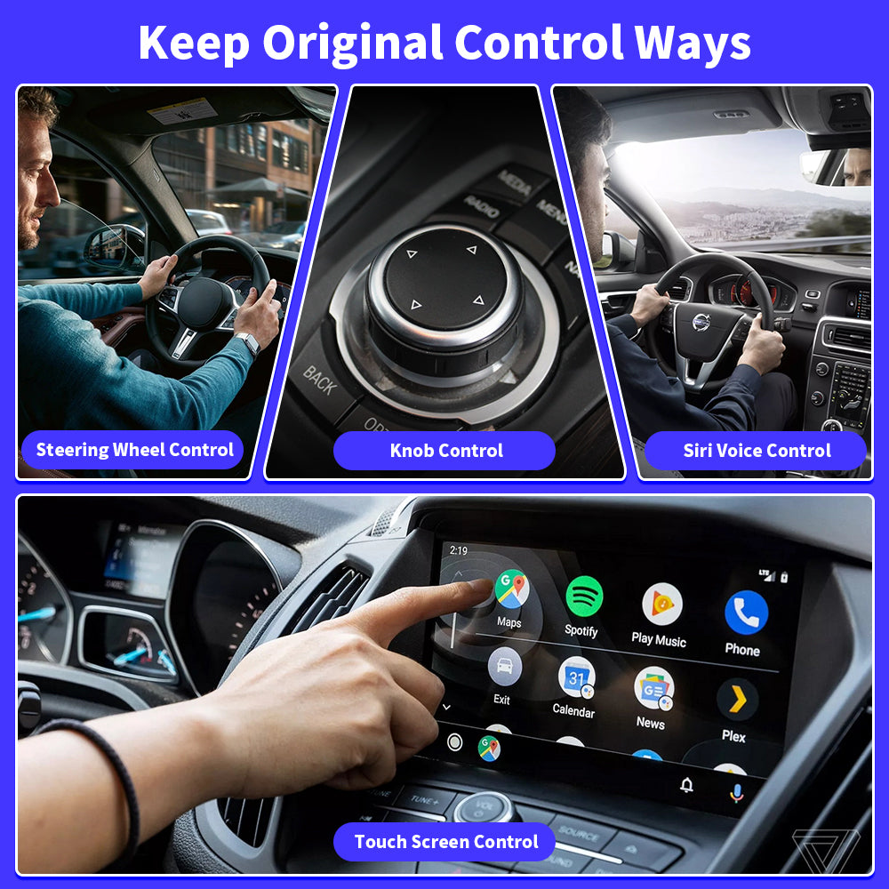 AutoMMI 2-in-1 Wireless CarPlay & Android Auto Adapter | Smart AI Box, Compatible with OEM Wired CarPlay Vehicles, Bluetooth Auto Connect