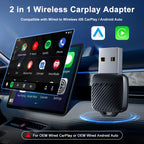AutoMMI Wireless CarPlay Adapter Android Auto 2 in 1 Smart Dongle, Mini Box Adapter Smart Plug and Play Bluetooth WIFI 6 Fast Connect