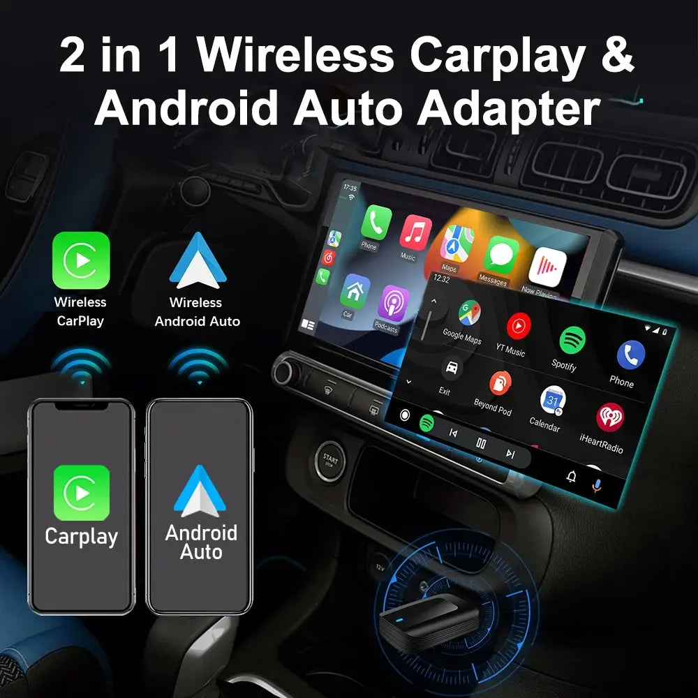 AutoMMI Wireless Dongle Apple CarPlay Android Auto USB Tpy-c Wired to Wireless Adapter for Original Wire CarPlay