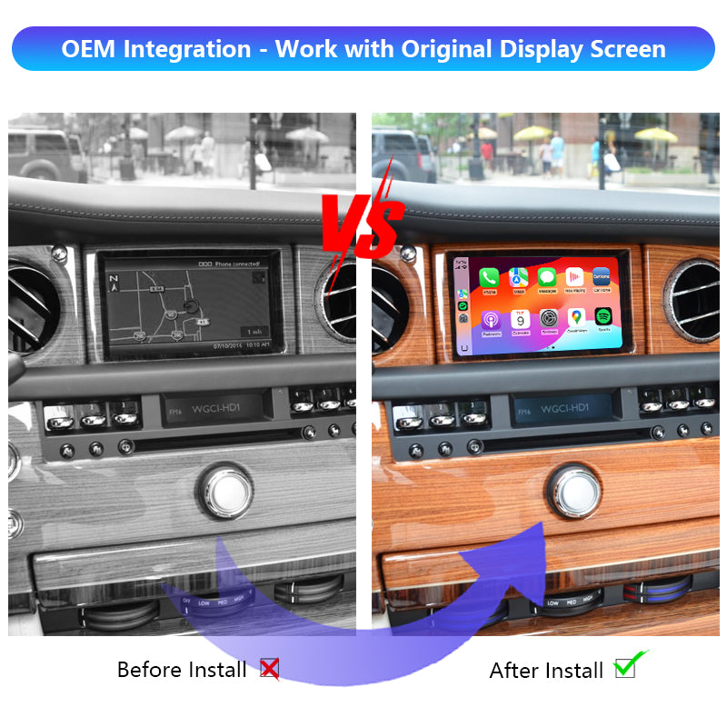 AutoMMI 2006-2012 Rolls-Royce Phantom upgrade Wireless Apple CarPlay Android Auto Decoder Module Interface Kit