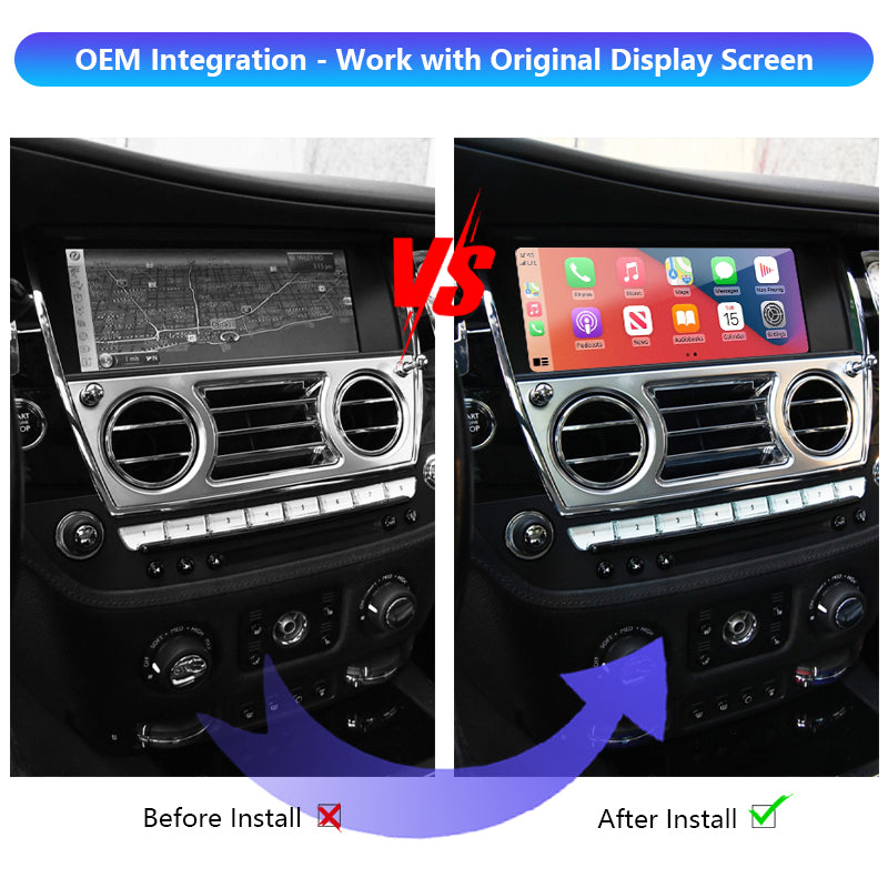AutoMMI 2015-2018 Rolls-Royce Ghost upgrade Wireless Apple CarPlay Android Auto Decoder Module Interface Kit
