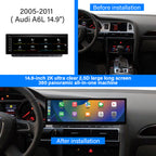 2005-2011 Audi 4F C6 A6L（MMI 3G/MMI 2G） 10.25" /12.3"/14.9"Android Car Screen Wireless Apple CarPlay Android Auto Navigation Car DVD Player