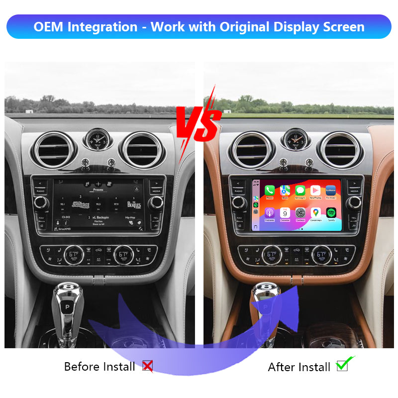 AutoMMI 2016-2019 Bentley bentayga Wireless Apple CarPlay Android Auto Decoder Module Interface Kit