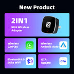 Autommi CarPlay Adapter Wireless Solution to Convert Wired CarPlay/Android Auto for Car