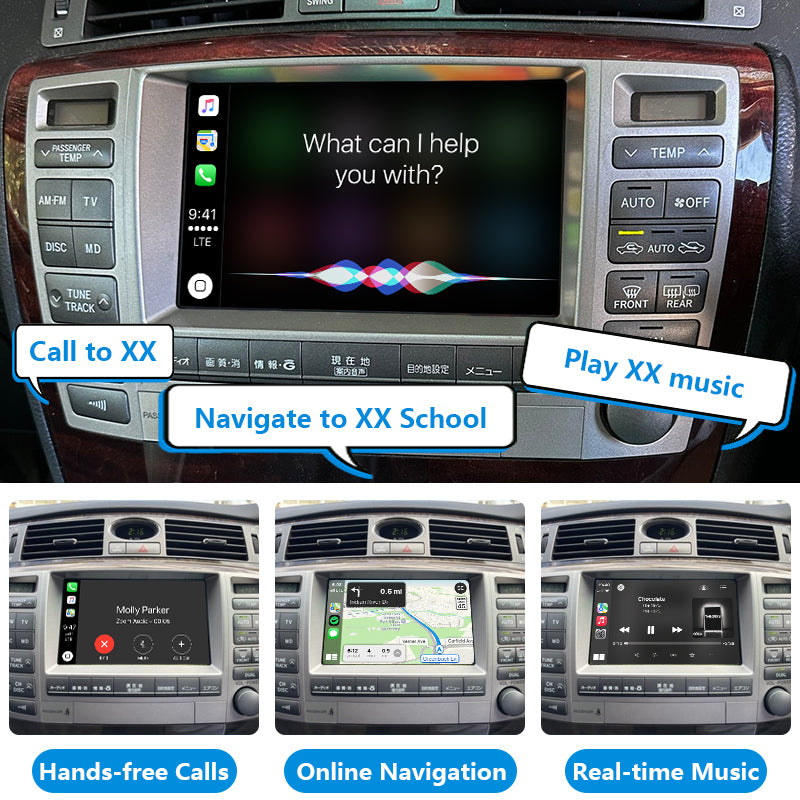 AutoMMI 2004-2006 Toyota Crown Majesta UZS186s1 wireless Apple CarPlay &amp; Android Auto Module Integration Kits
