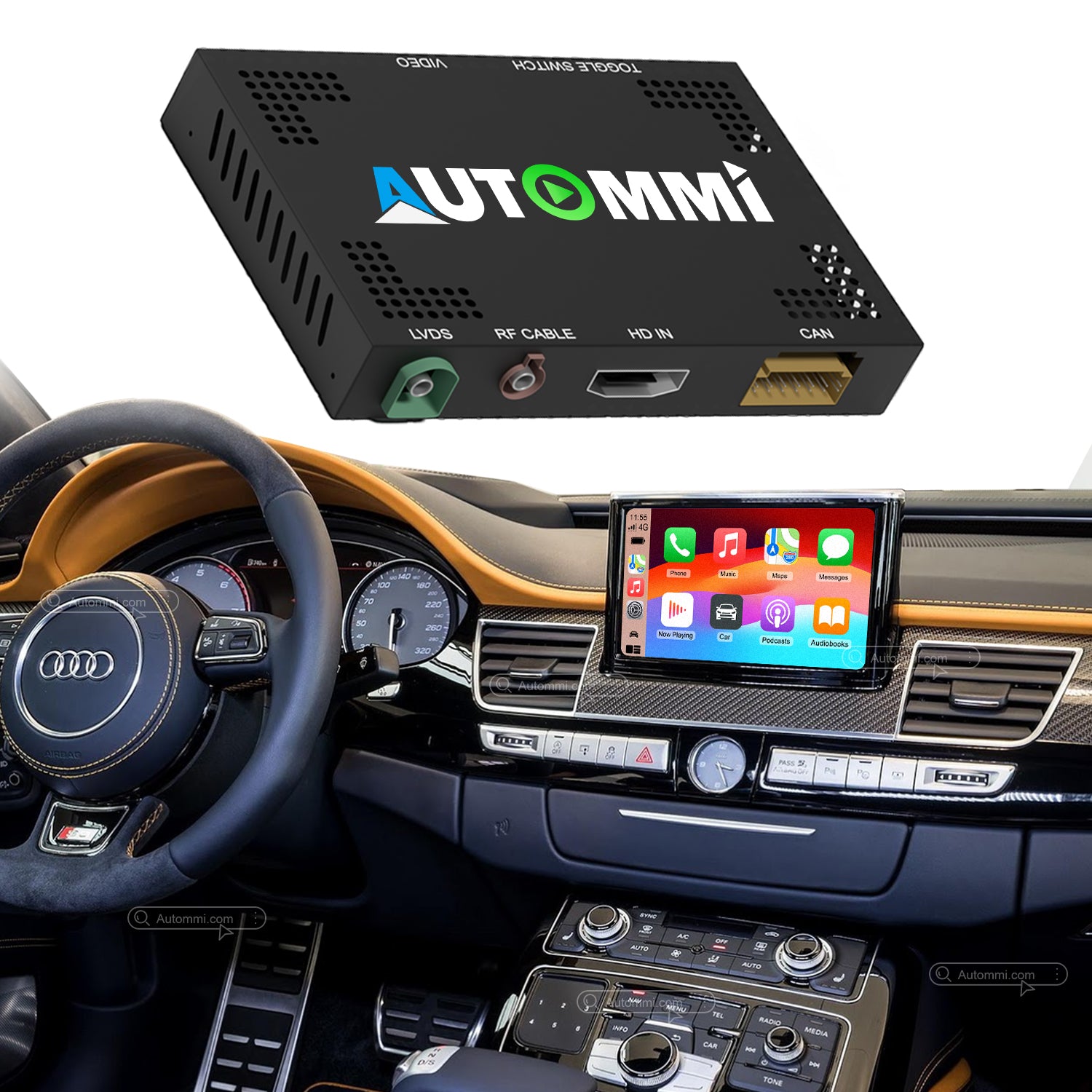 AutoMMI 2010-2018 Audi A8 D4 D3 S8 Q2 Q3 Q5 Q7 A3 A4 A5 A6 C7 A7 S4 S5 S6 S7 With HDMI Wireless Apple CarPlay Android Auto Decoder Module Interface Kit