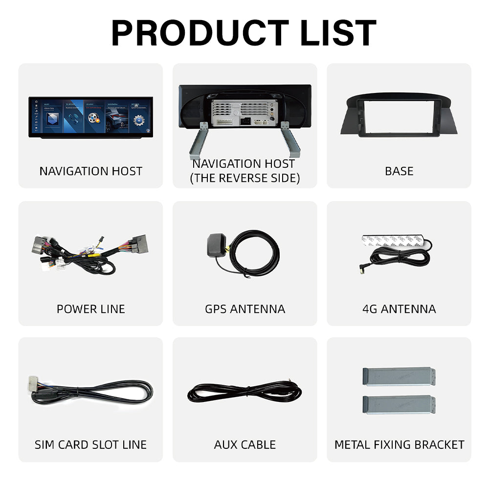 2008–2012 BMW 3 Series E92 10.25" /12.3"/14.9"Android Car Screen Wireless Apple CarPlay Android Auto Navigation Car DVD Player