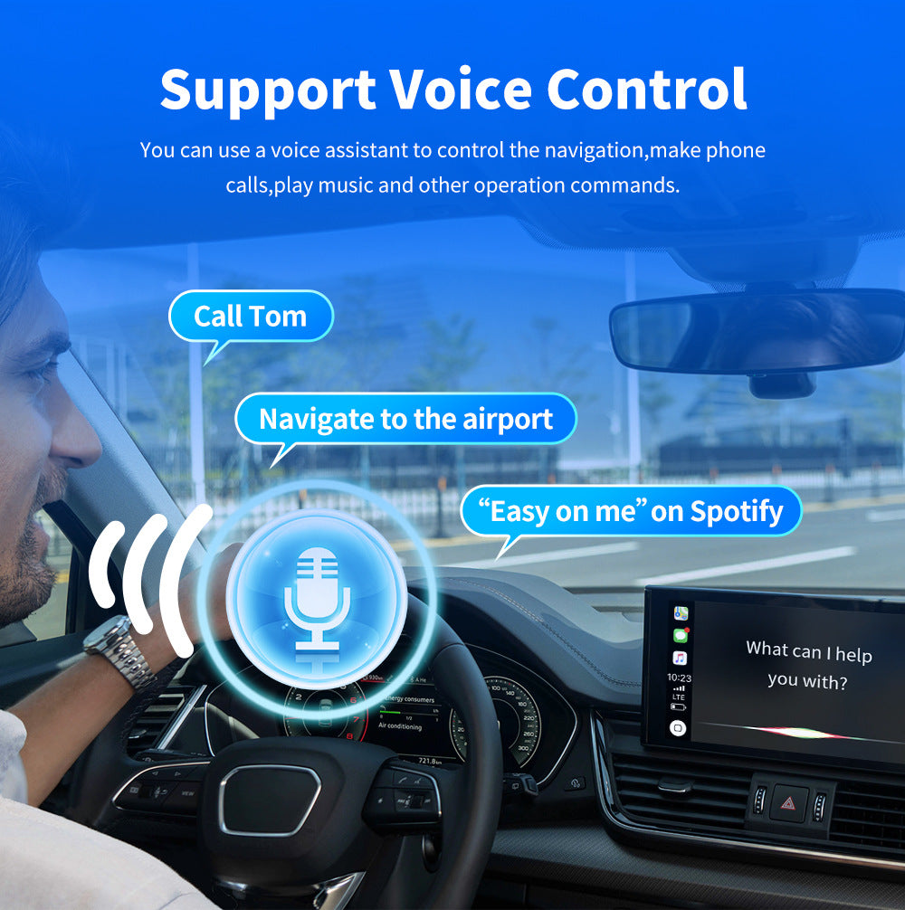 AutoMMI Mini CarPlay Android Auto Wired to Wireless Car Play Box Adapter Smart Ai Box Bluetooth WIFI Spotify Connect