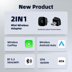 Autommi Wholesale Wireless CarPlay Adapter Android Auto Apple USB Dongle Wireless Car Play 2 in 1 Mini AI Box CarPlay Adaptor