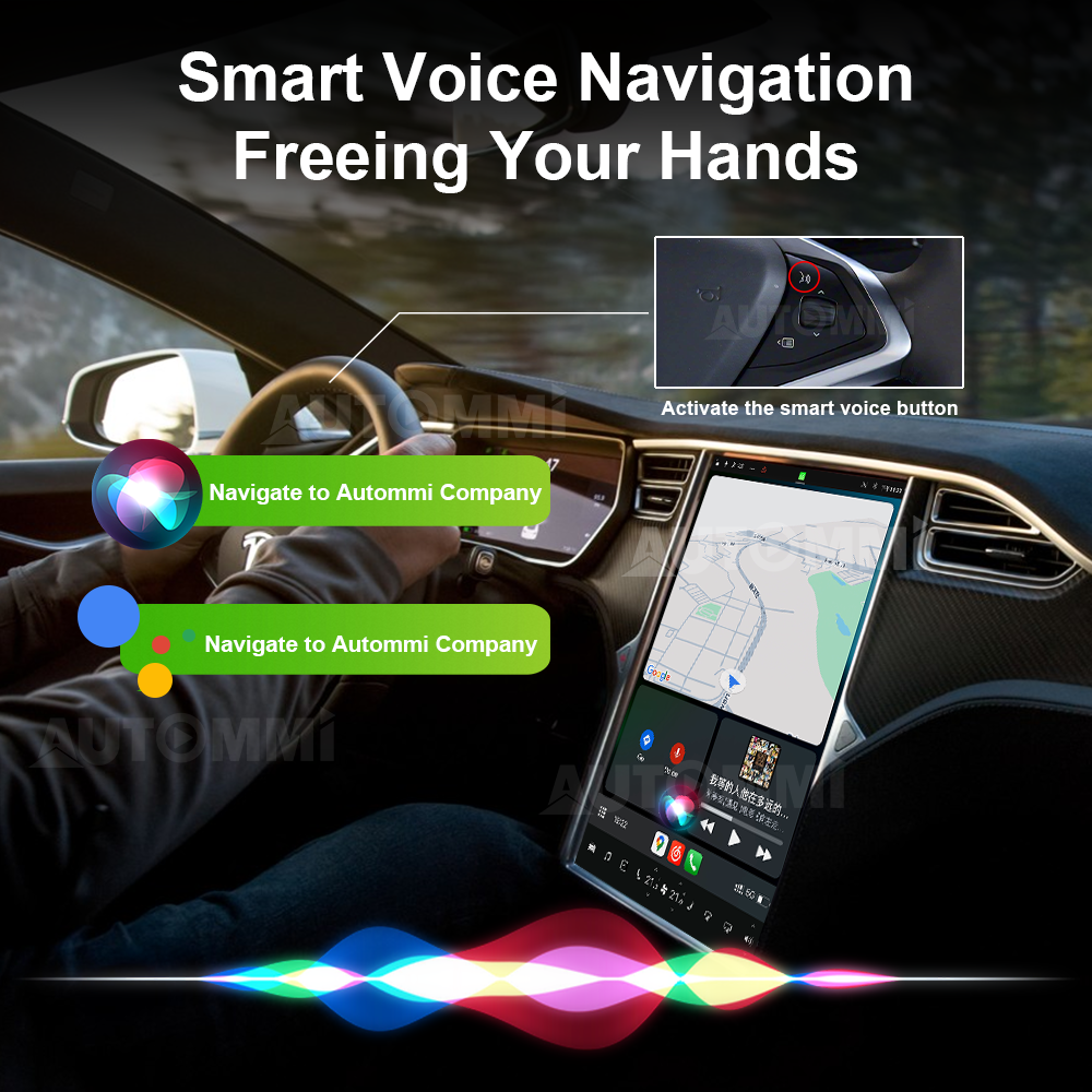 Kit de integración de módulo inalámbrico Apple CarPlay y Android Auto para unidades principales AutoMMI 2014-2021 Tesla Model S Model X