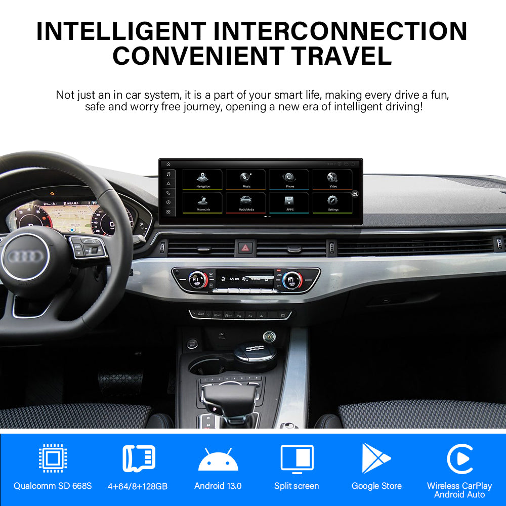2017-2019 Audi B9 A4L 10.25" /12.3"/14.9"Android Car Screen Wireless Apple CarPlay Android Auto Navigation Car DVD Player