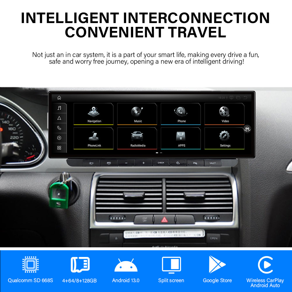 2005-2017 Audi 4L/4M Q7 10.25" /12.3"/14.9"Android Car Screen Wireless Apple CarPlay Android Auto Navigation Car DVD Player