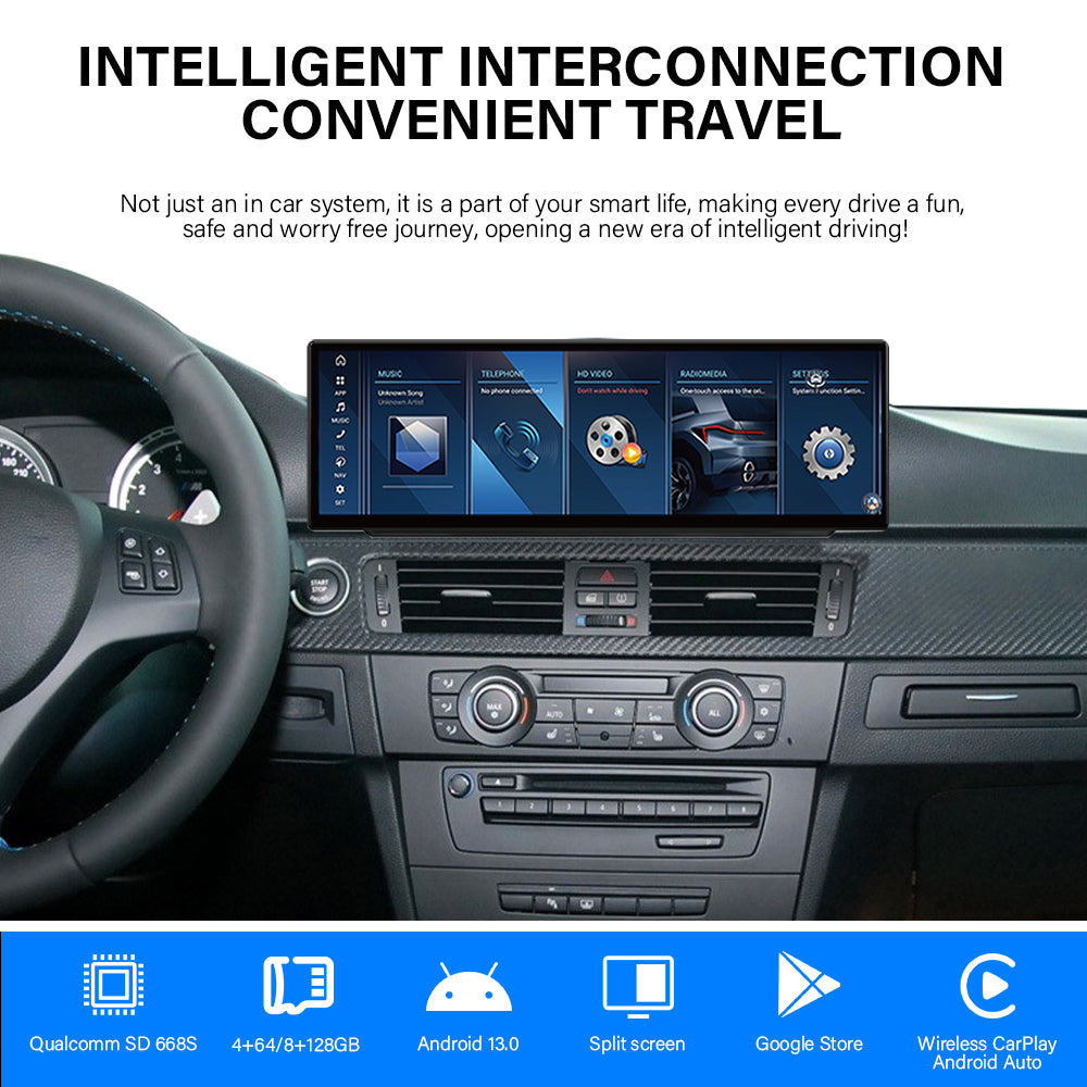 2006–2013 E92 3 series 10.25" /12.3"/14.9"Android Car Screen Wireless Apple CarPlay Android Auto Navigation Car DVD Player for BMW NBT CIC EVO CCC System