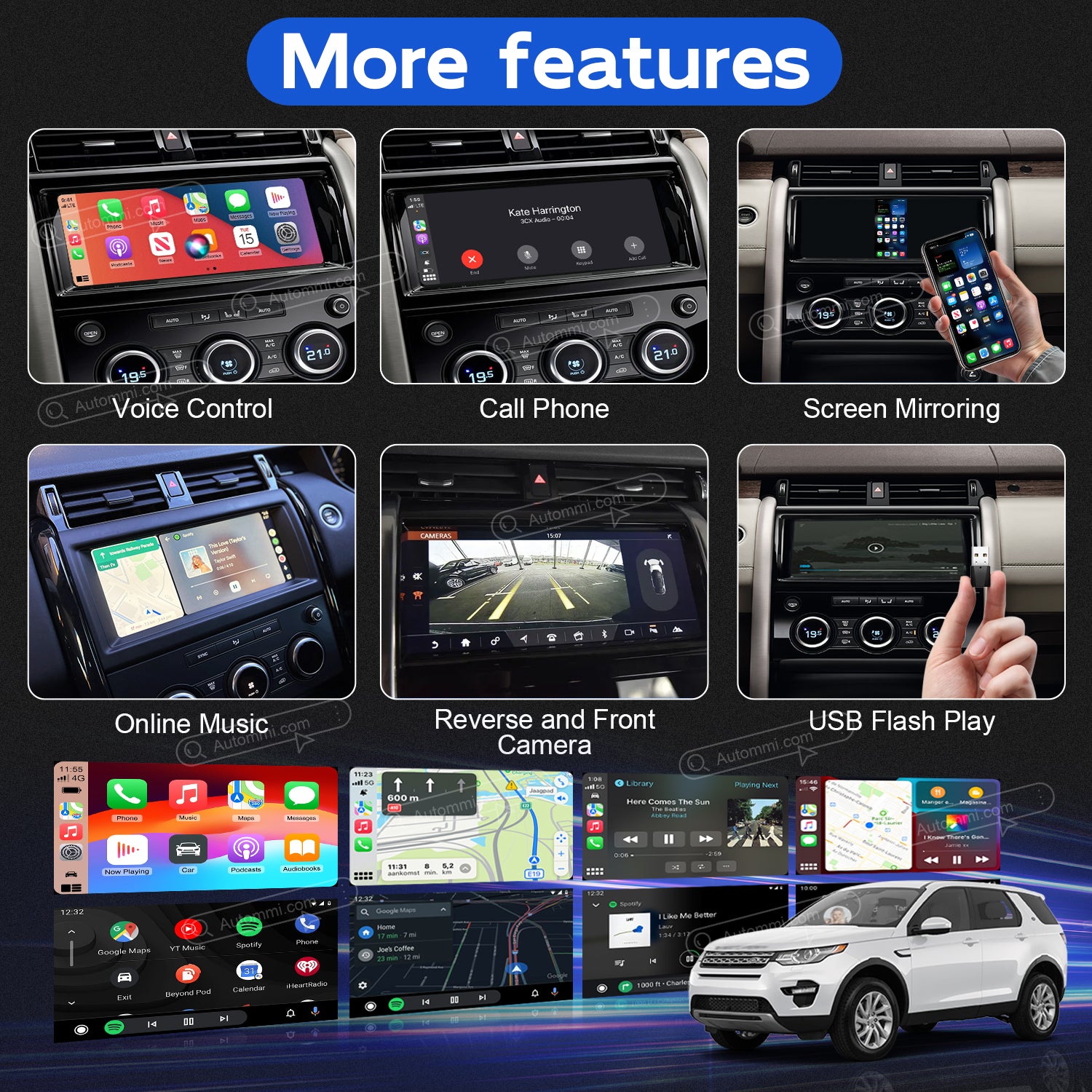 AutoMMI 2017-2019 Land Rover Discovery 5 (10.25 inch screen) Wireless Apple CarPlay Android Auto Decoder Module Interface Kit
