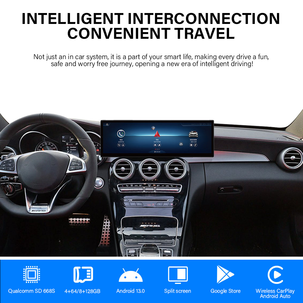 2007–2014 Mercedes-Benz W204 C-Class 10.25" /12.3"/14.9"Android Car Screen Wireless Apple CarPlay Android Auto Navigation Car DVD Player