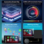 AutoMMI USB Plug and Play Wireless CarPlay Adapter Auto to Wireless Dongle for Android Cars