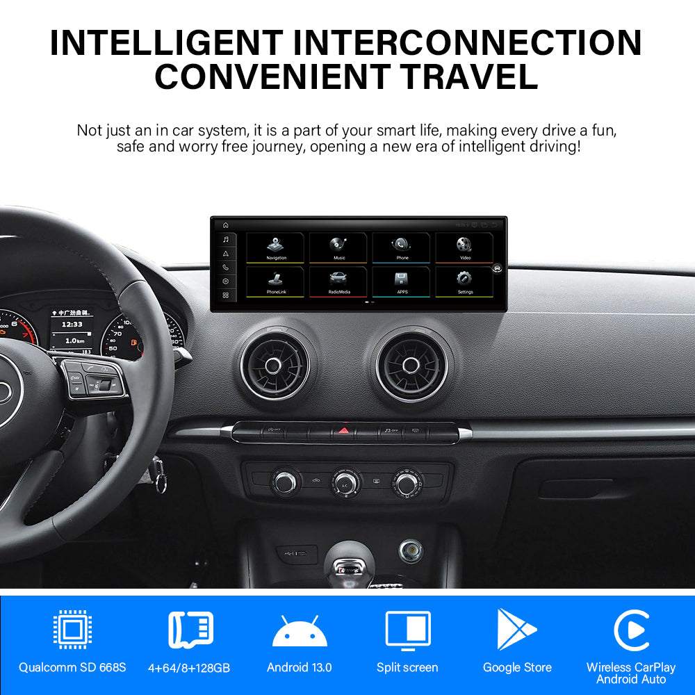 2014-2019 Audi 8V A3 10.25" /12.3"/14.9"Android Car Screen Wireless Apple CarPlay Android Auto Navigation Car DVD Player