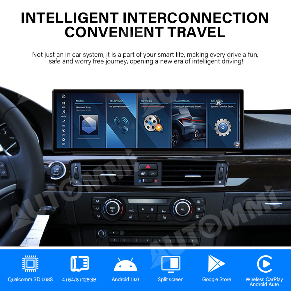 BMW 3 Series E90 10.25"/12.3"/14.9"Android Car Screen Wireless Apple CarPlay Android Auto Navigation Car DVD Player