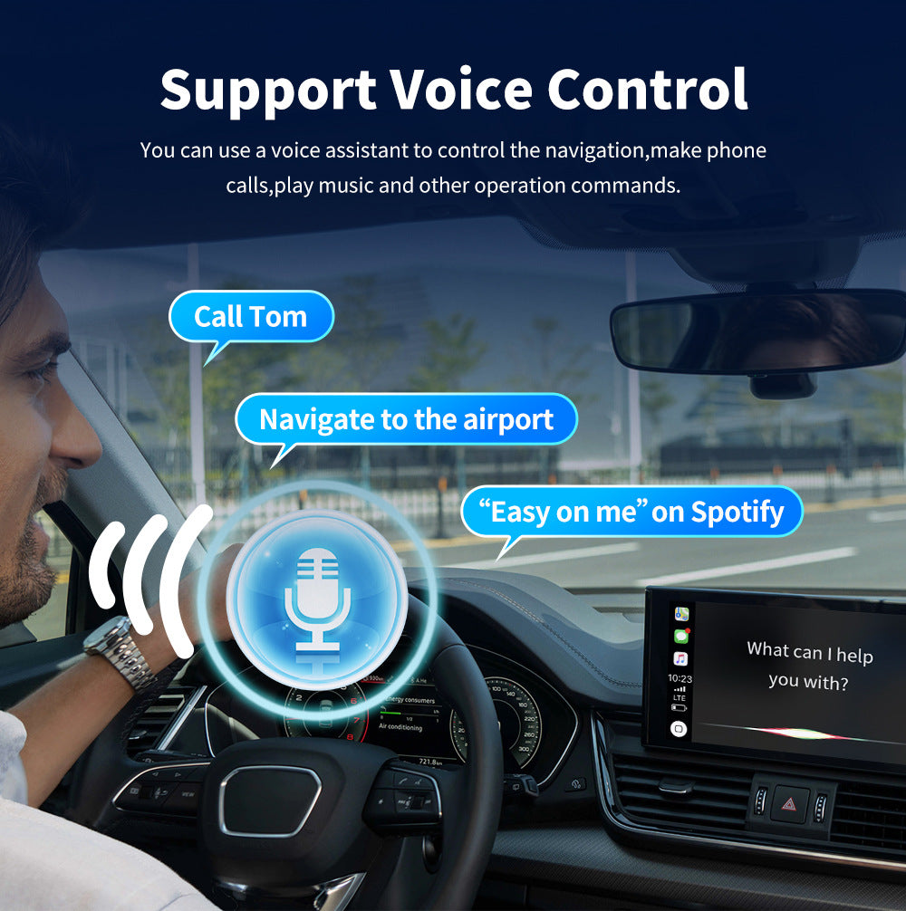 2 in 1 Wireless Adapter & CarPlay Wireless Adapter USB for OEM Wired CarPlay for Factory Wired Car Play