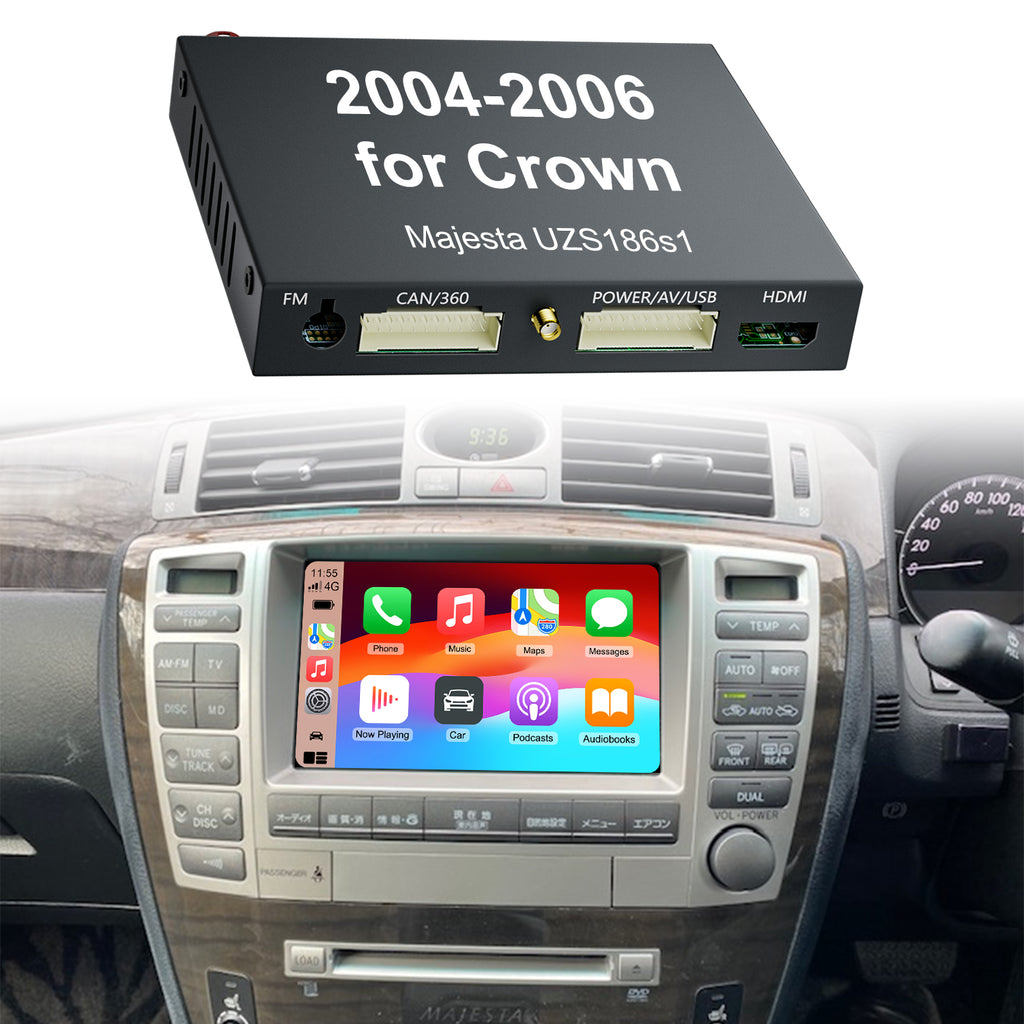 AutoMMI 2004-2006 Toyota Crown Majesta UZS186s1 wireless Apple CarPlay &amp; Android Auto Module Integration Kits