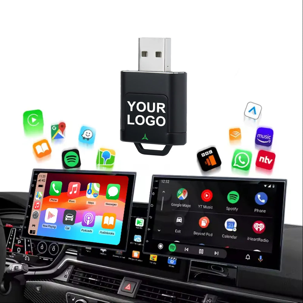 AutoMMI Car AI Box USB Wireless CarPlay/Android Auto Adapter Original Car Wired to Wireless Module 2 in 1 USB/Type-C WIFI OEM