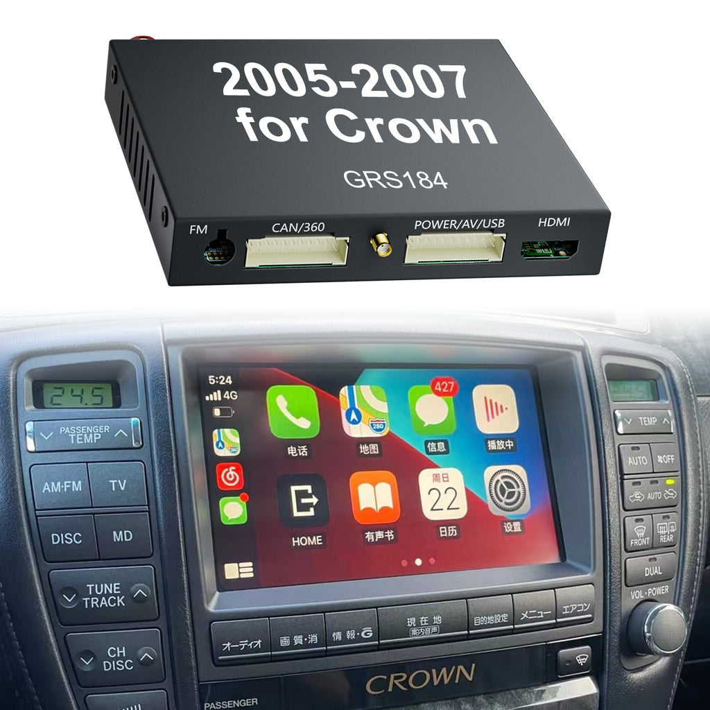 AutoMMI 2005-2007 Toyota Crown GRS184 OEM Head Units wireless Apple CarPlay &amp; Android Auto Integration Kits