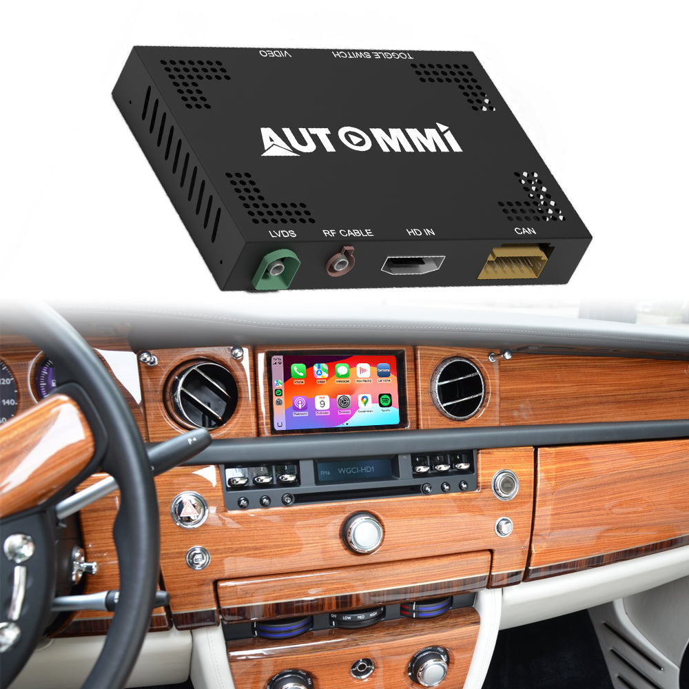 AutoMMI 2006-2012 Rolls-Royce Phantom upgrade Wireless Apple CarPlay Android Auto Decoder Module Interface Kit