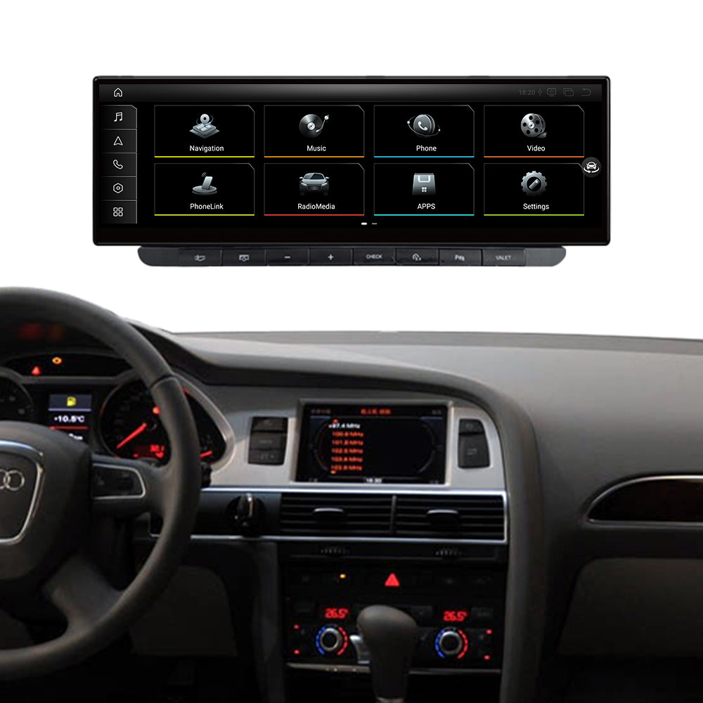 2005-2011 Audi 4F C6 A6L（MMI 3G/MMI 2G） 10.25" /12.3"/14.9"Android Car Screen Wireless Apple CarPlay Android Auto Navigation Car DVD Player
