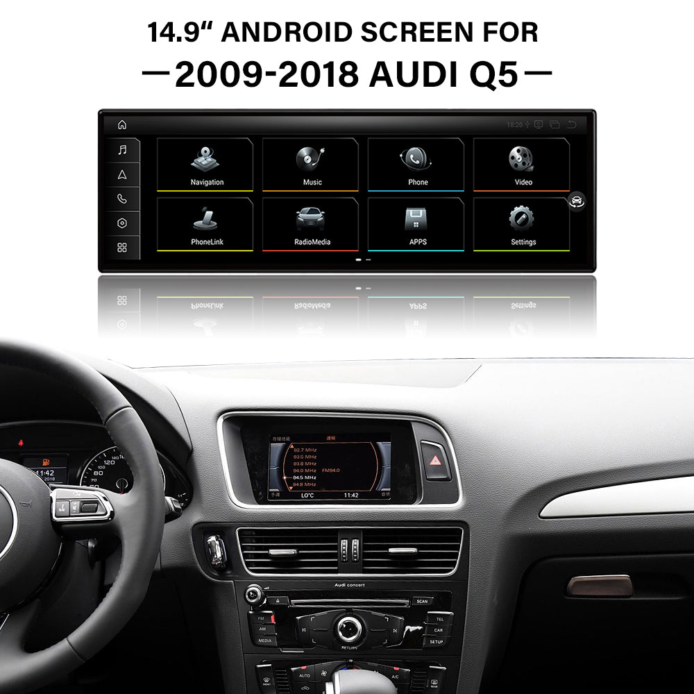 2009-2018 Audi 8R Q5 10.25" /12.3"/14.9"Android Car Screen Wireless Apple CarPlay Android Auto Navigation Car DVD Player