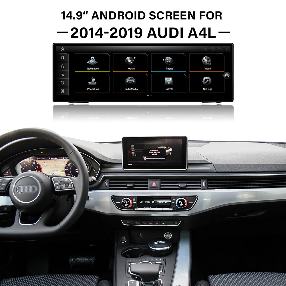 2017-2019 Audi B9 A4L 10.25" /12.3"/14.9"Android Car Screen Wireless Apple CarPlay Android Auto Navigation Car DVD Player