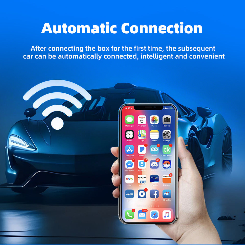 AutoMMI Mini CarPlay Android Auto Wired to Wireless Car Play Box Adapter Smart Ai Box Bluetooth WIFI Spotify Connect