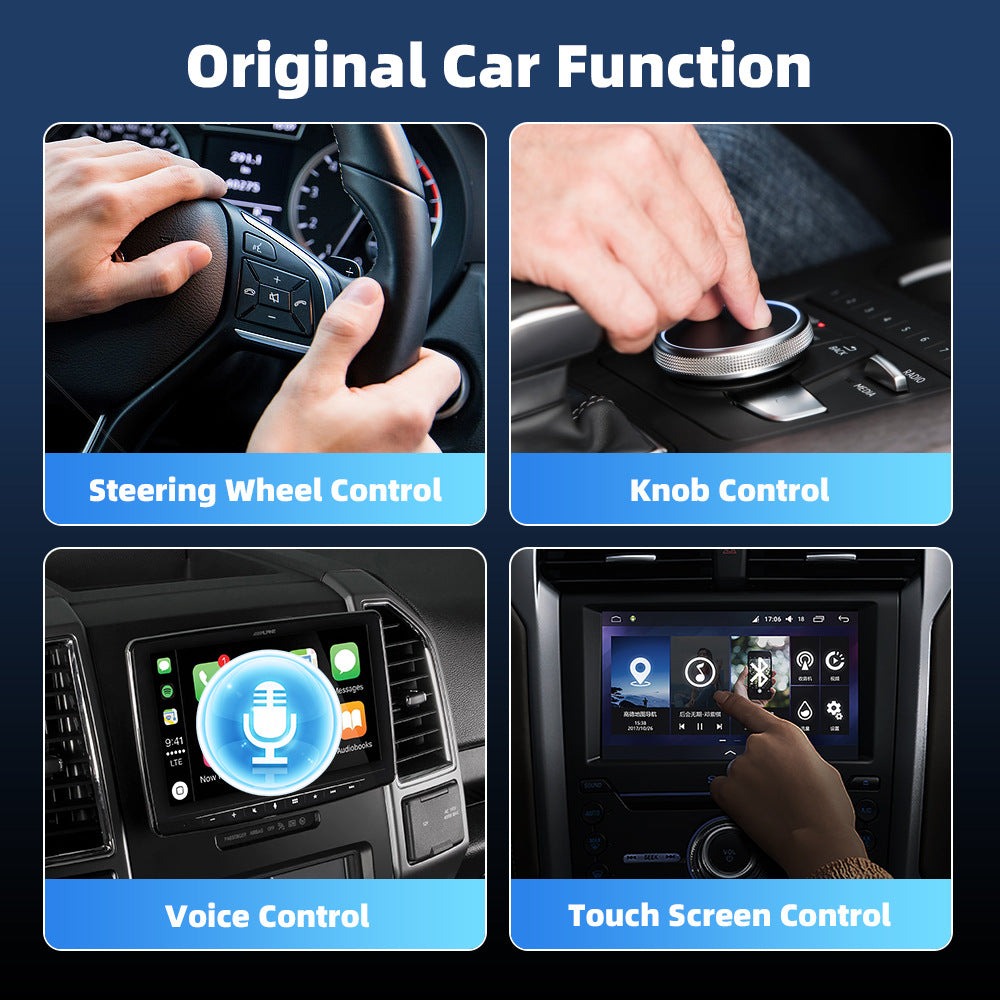 2 in 1 Wireless Adapter & CarPlay Wireless Adapter USB for OEM Wired CarPlay for Factory Wired Car Play