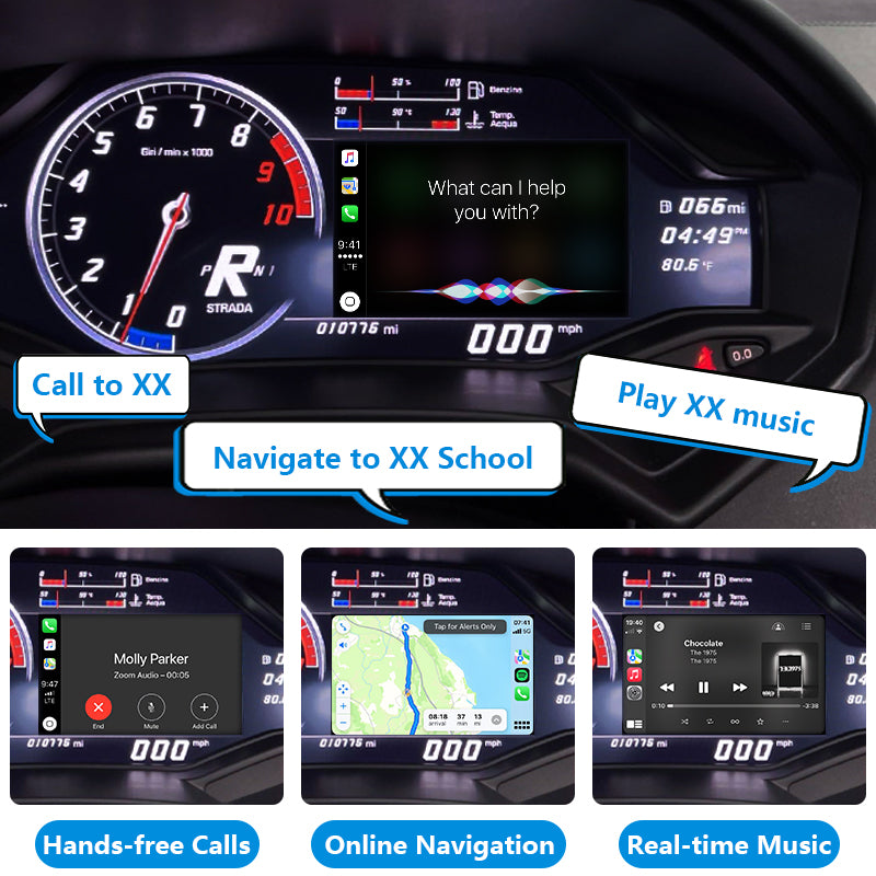 AutoMMI 2012-2018 Lamborghini Huracan MMI3G Wireless Apple CarPlay Android Auto Decoder Module Interface Kit