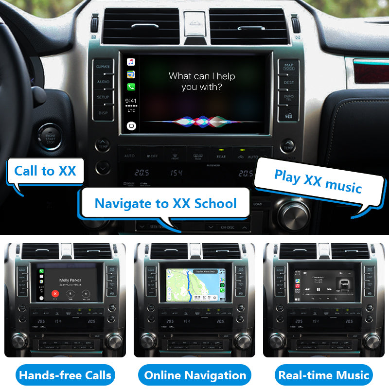 2009-2020 Lexus GX400 GX460 GX470 OEM Head Unit Wireless Apple CarPlay &amp; Android Auto Integration Kits