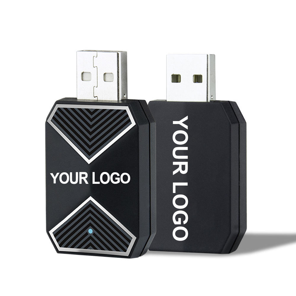 AutoMMI Wholesale Wireless CarPlay Adapter Light Vertical 2-in-1 USB Dongle with IOS and Android Auto CarPlay AI Box for Cars