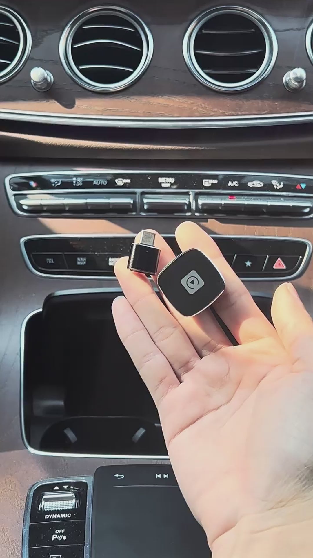 Autommi CarPlay Adapter Wireless Solution to Convert Wired CarPlay/Android Auto for Car