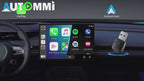 AutoMMI Wireless CarPlay Adapter Android Auto 2 in 1 Smart Dongle, Mini Box Adapter Smart Plug and Play Bluetooth WIFI 6 Fast Connect