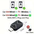AutoMMI Wholesale Wireless CarPlay Adapter Light Vertical 2-in-1 USB Dongle with IOS and Android Auto CarPlay AI Box for Cars